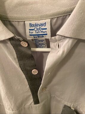 Boulevard Club Tall Men's Polo Shirt in Light Gray
